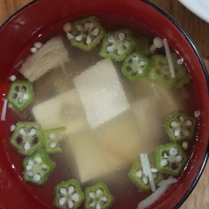 豆腐、えのきの中華スープ
